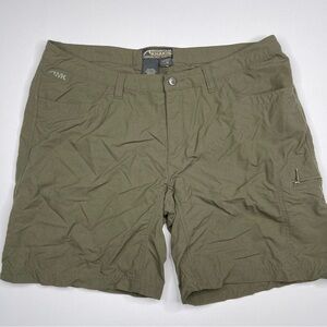 Mountain Khakis Shorts Granite Creek 100% Nylon Green Hiking Outdoor Gorp Camp